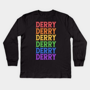 DERRY COLORFUL CITY Kids Long Sleeve T-Shirt